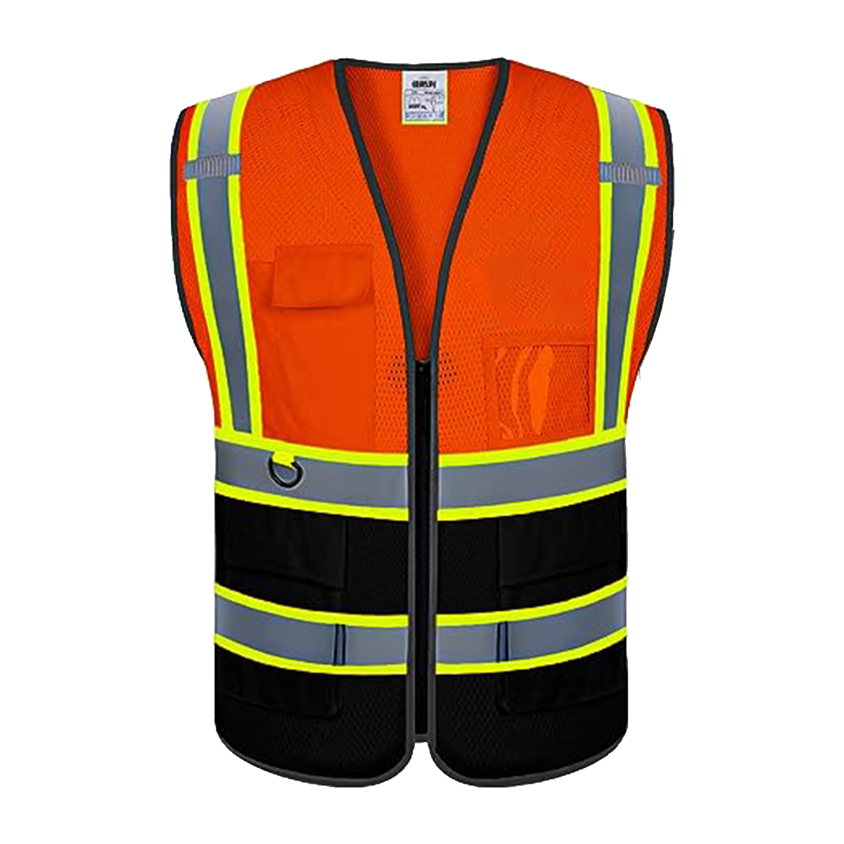Custom High Visibility Reflective Safety Vest with Pockets | Personalized Logo for Construction, Men & Women