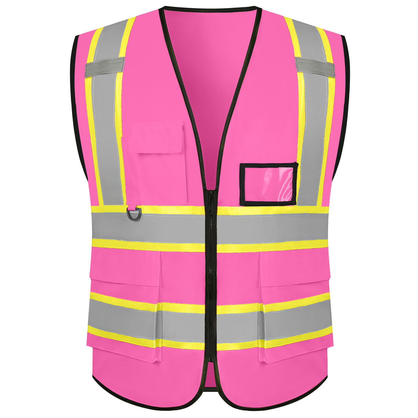 Shmimy Custom Safety Vest with 5 Pockets Class 2 Adult Unisex Construction Security Workwear