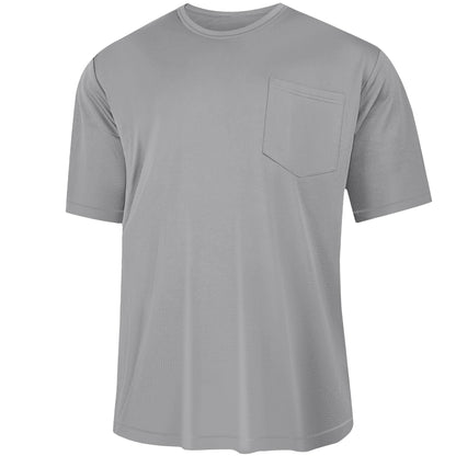 Shmimy Custom Shirt With Pocket, Custom Shirts Men Workout Shirts Dry Fit Moisture Wicking Short Sleeve Athletic Work T-Shirts