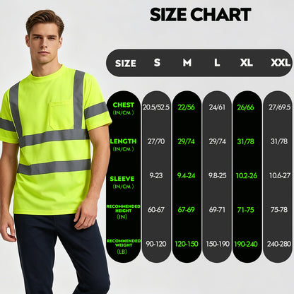Shmimy Custom Logo High Visibility Shirts Class 3 Reflective Shirts ANSI with Pocket