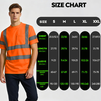 Shmimy Custom Logo High Visibility Shirts Class 3 Reflective Shirts ANSI with Pocket