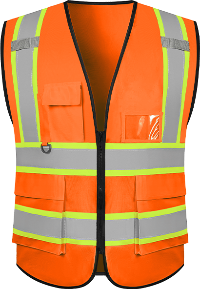 Shmimy Custom Safety Vest with 5 Pockets Class 2 Adult Unisex Construction Security Workwear