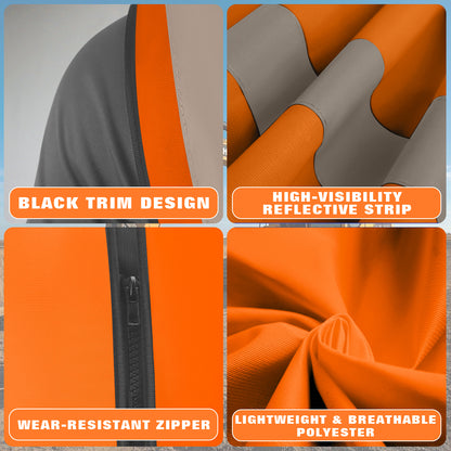 Shmimy Custom Logo Class 2 Reflective Safety Vest, ANSI/ISEA Standards Compliant