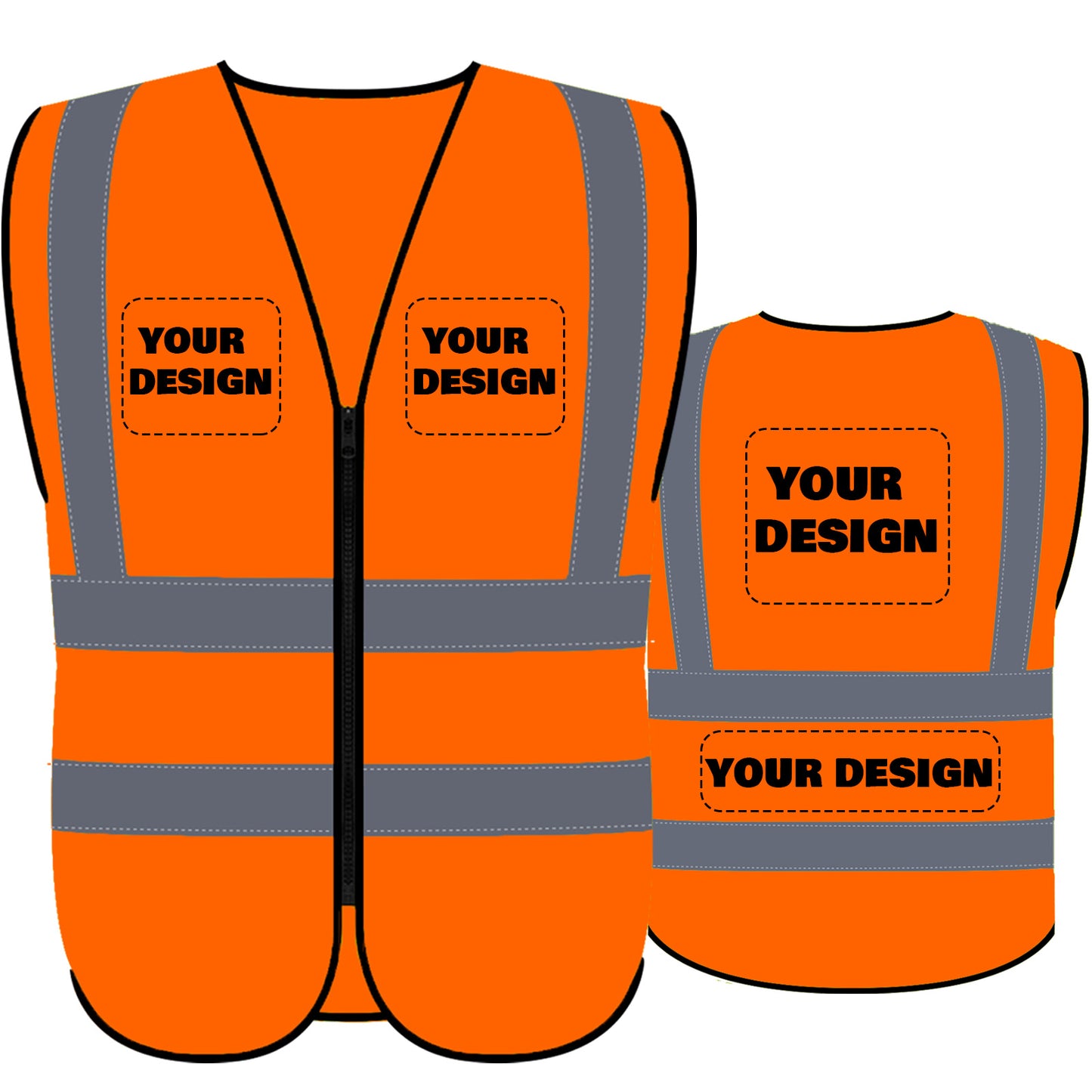 Shmimy Custom Logo Class 2 Reflective Safety Vest, ANSI/ISEA Standards Compliant