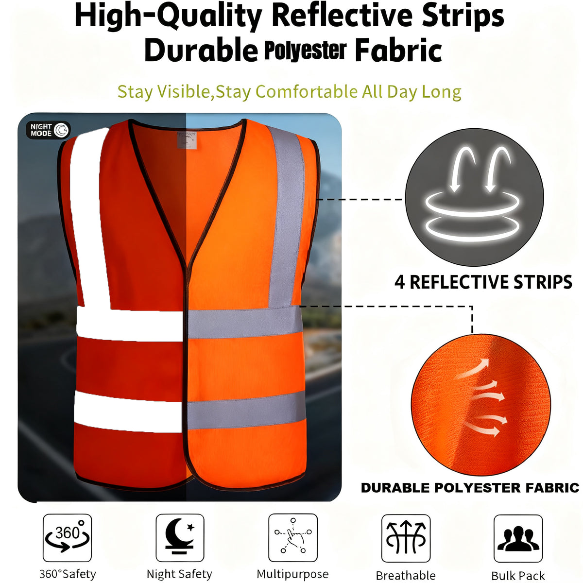Custom safety vest customize hi vis vest reflective vest with logo