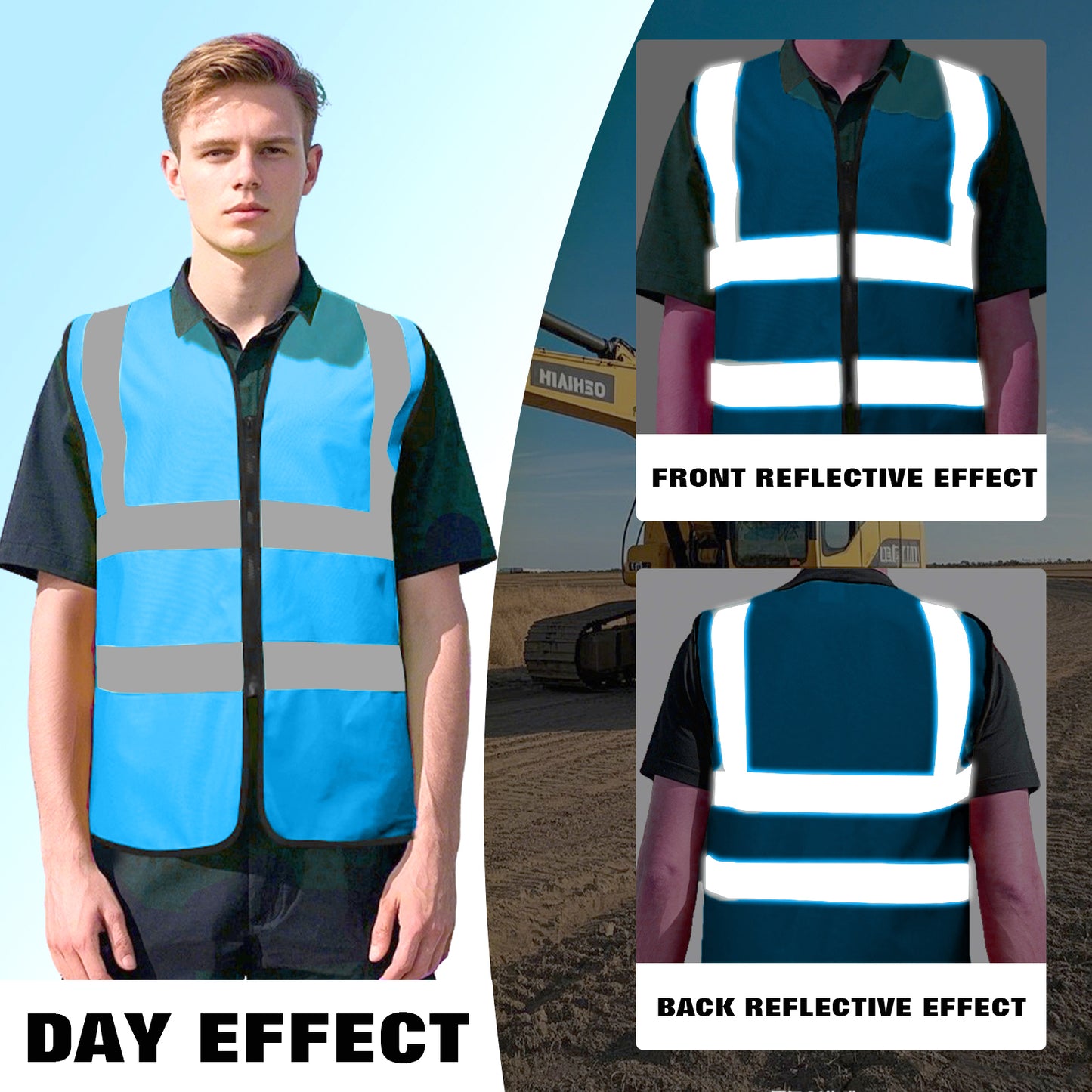 Shmimy Custom Logo Class 2 Reflective Safety Vest, ANSI/ISEA Standards Compliant
