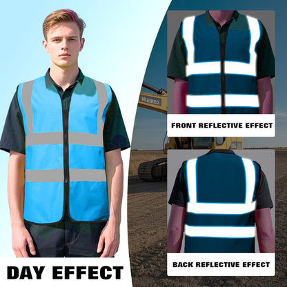 Shmimy Custom Logo Class 2 Reflective Safety Vest, ANSI/ISEA Standards Compliant