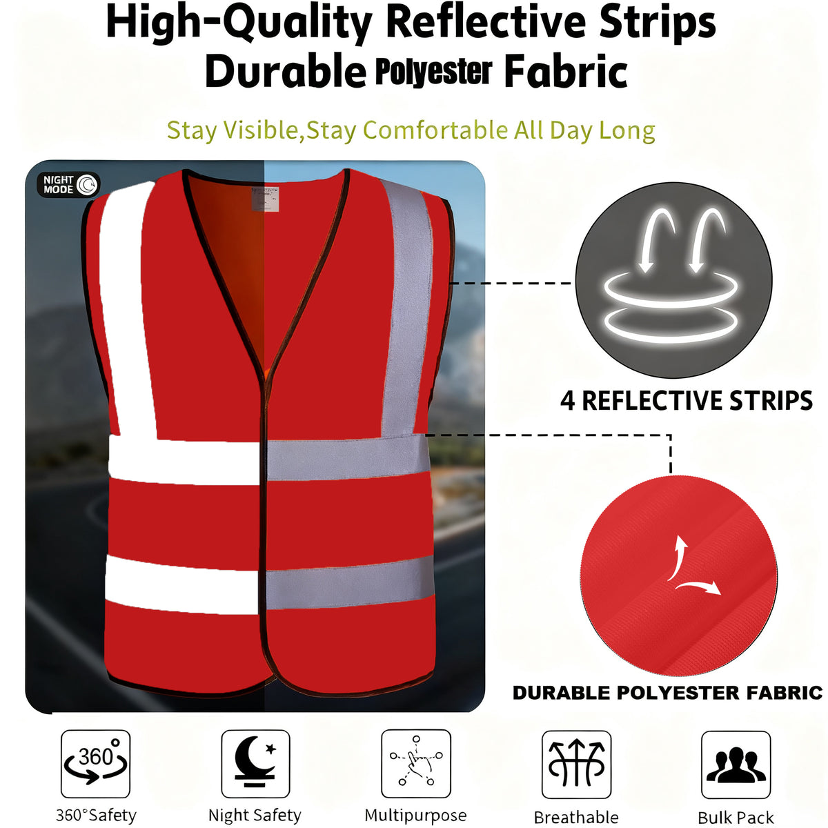 Custom safety vest customize hi vis vest reflective vest with logo