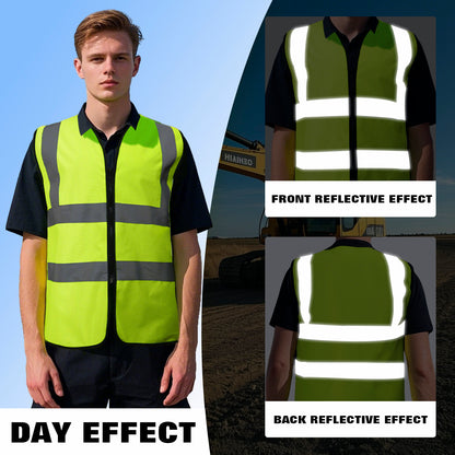 Shmimy Custom Logo Class 2 Reflective Safety Vest, ANSI/ISEA Standards Compliant
