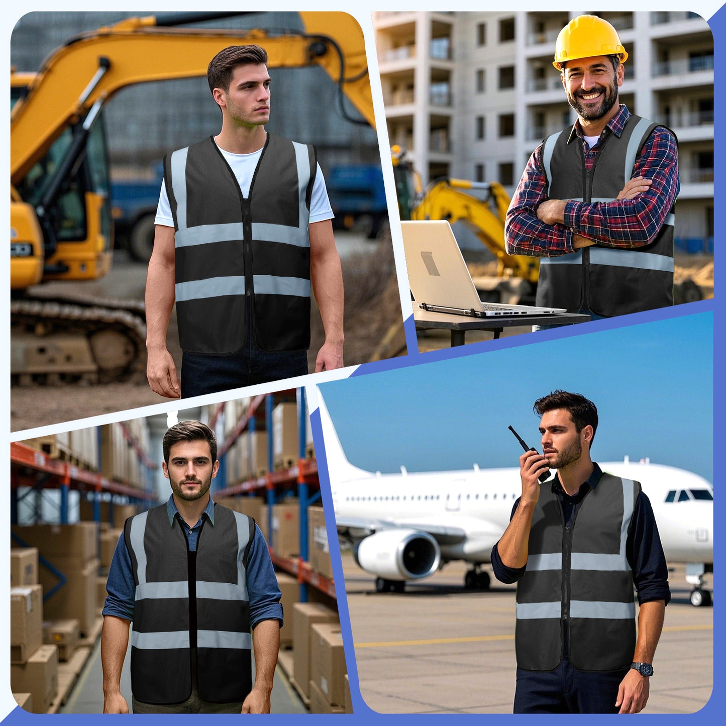 Shmimy Custom Logo Class 2 Reflective Safety Vest, ANSI/ISEA Standards Compliant