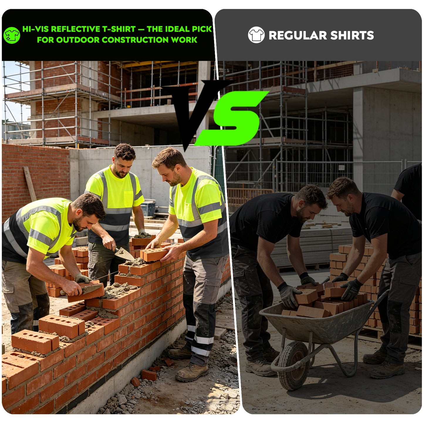 Shmimy Custom Logo High Visibility Shirts Class 3 Short Sleeve Reflective Shirts ANSI with Pocket Safety Shirts