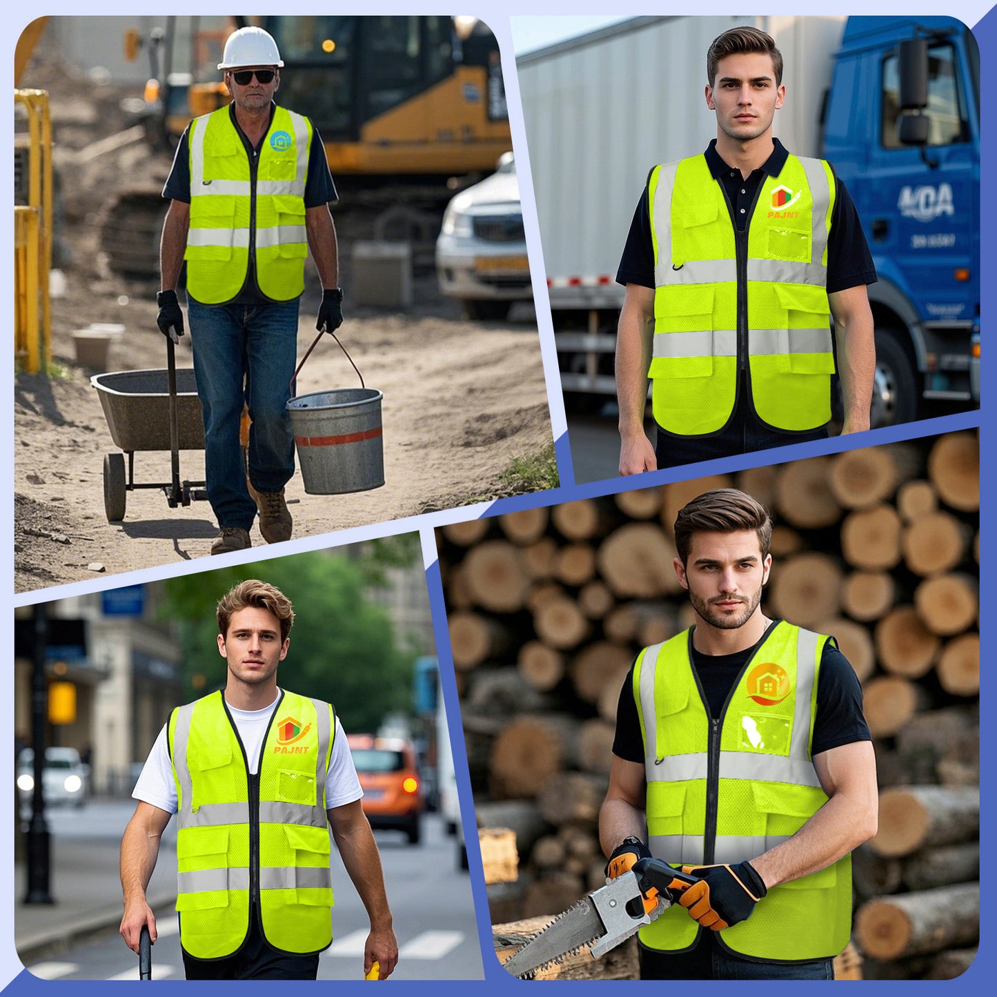 Custom Logo Reflective Mesh Safety Vest | High Visibility | Work & Outdoor Safety Gear