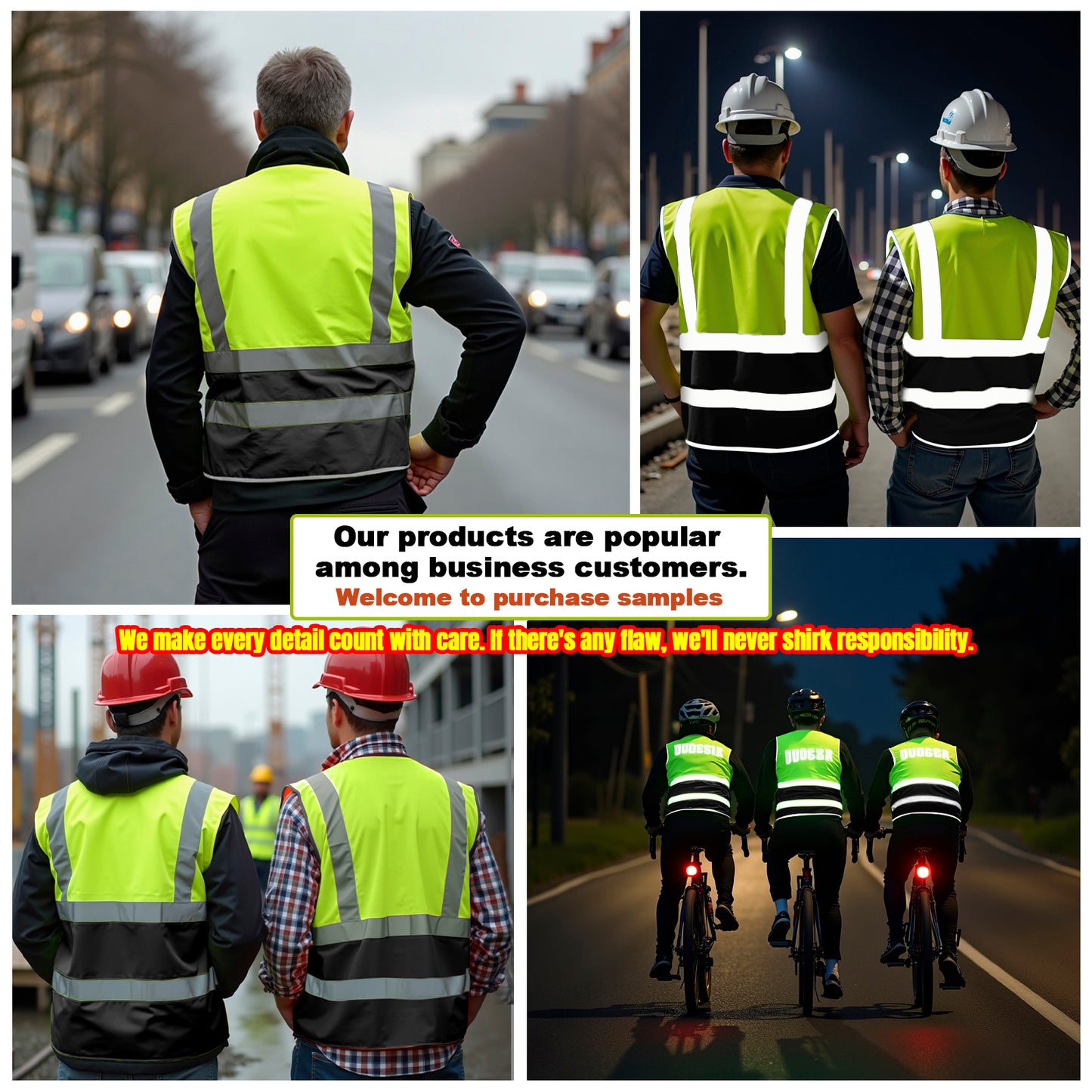 Shmimy Custom Safety Vest Class 2 High Visibility Reflective Vest 6 Pocket