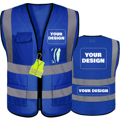 Custom Logo Reflective Mesh Safety Vest | High Visibility | Work & Outdoor Safety Gear