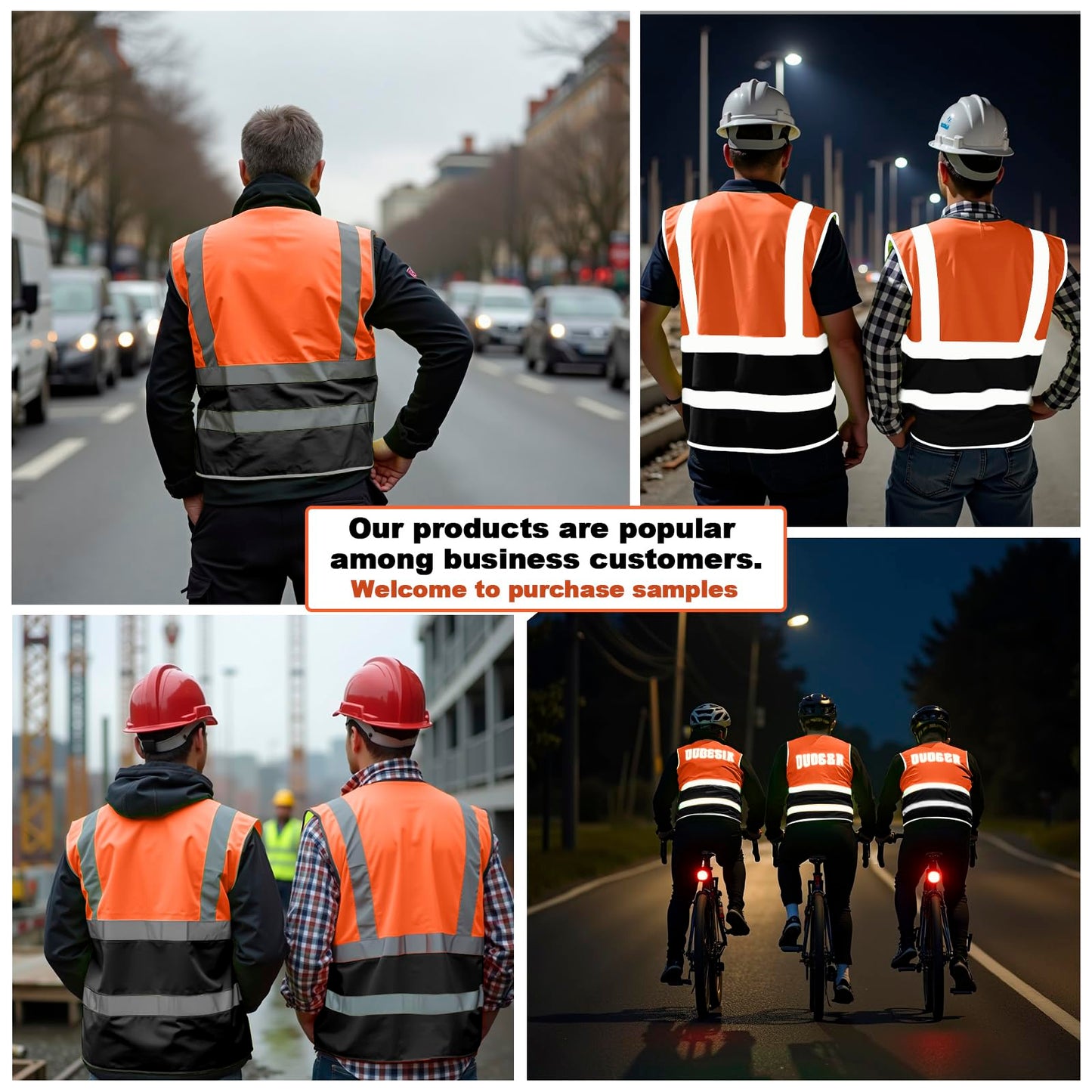 Shmimy Custom Safety Vest Class 2 High Visibility Reflective Vest 6 Pocket