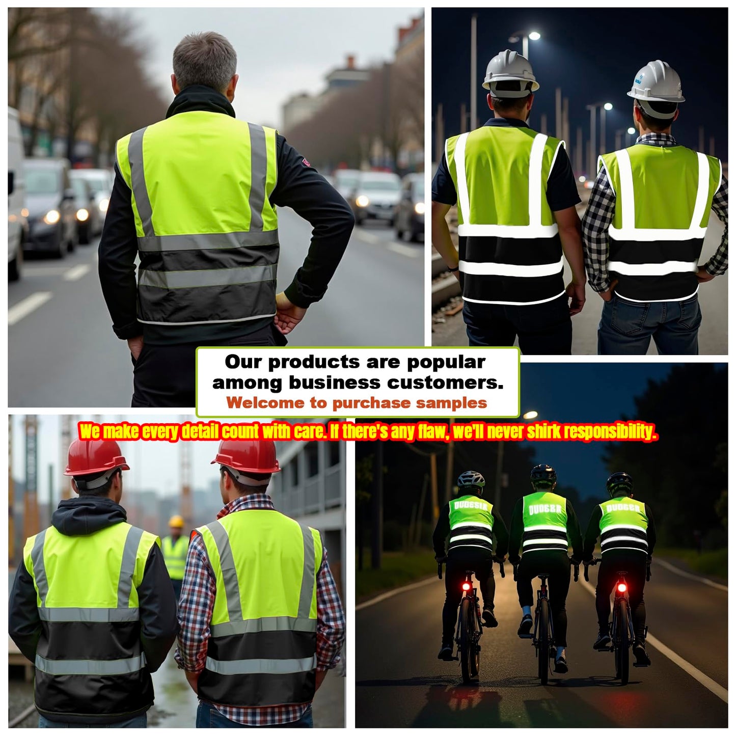 Shmimy Custom Safety Vest Class 2 High Visibility Reflective Vest 6 Pocket