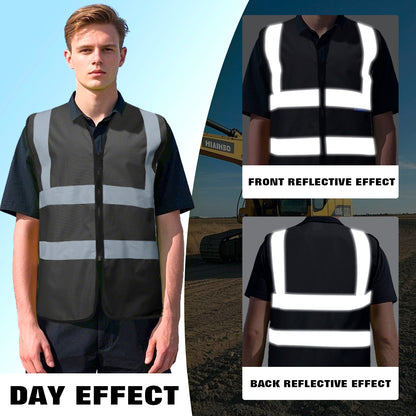 Shmimy Custom Logo Class 2 Reflective Safety Vest, ANSI/ISEA Standards Compliant