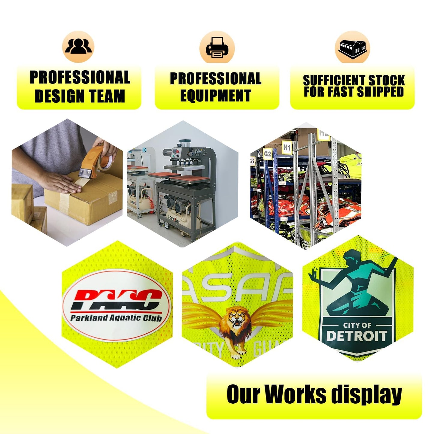 Shmimy Custom High Visibility Safety Vest, Class 2 Reflective Work Vest With Pockets, Custom Logo Construction Workwear