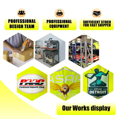 Shmimy Custom High Visibility Safety Vest, Class 2 Reflective Work Vest With Pockets, Custom Logo Construction Workwear