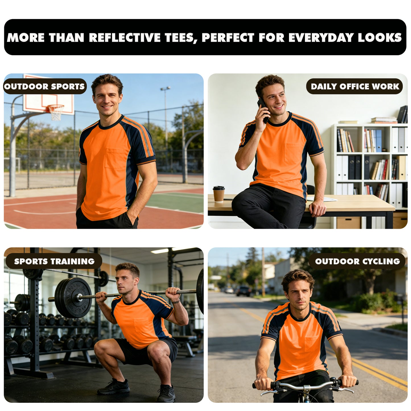 Custom Logo High Visibility Safety Work Shirts | Hi Vis Reflective Shirts