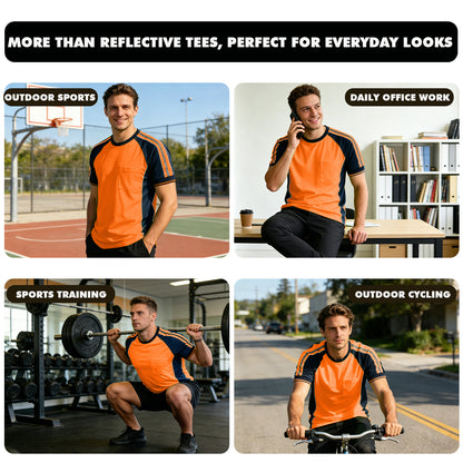 Custom Logo High Visibility Safety Work Shirts | Hi Vis Reflective Shirts