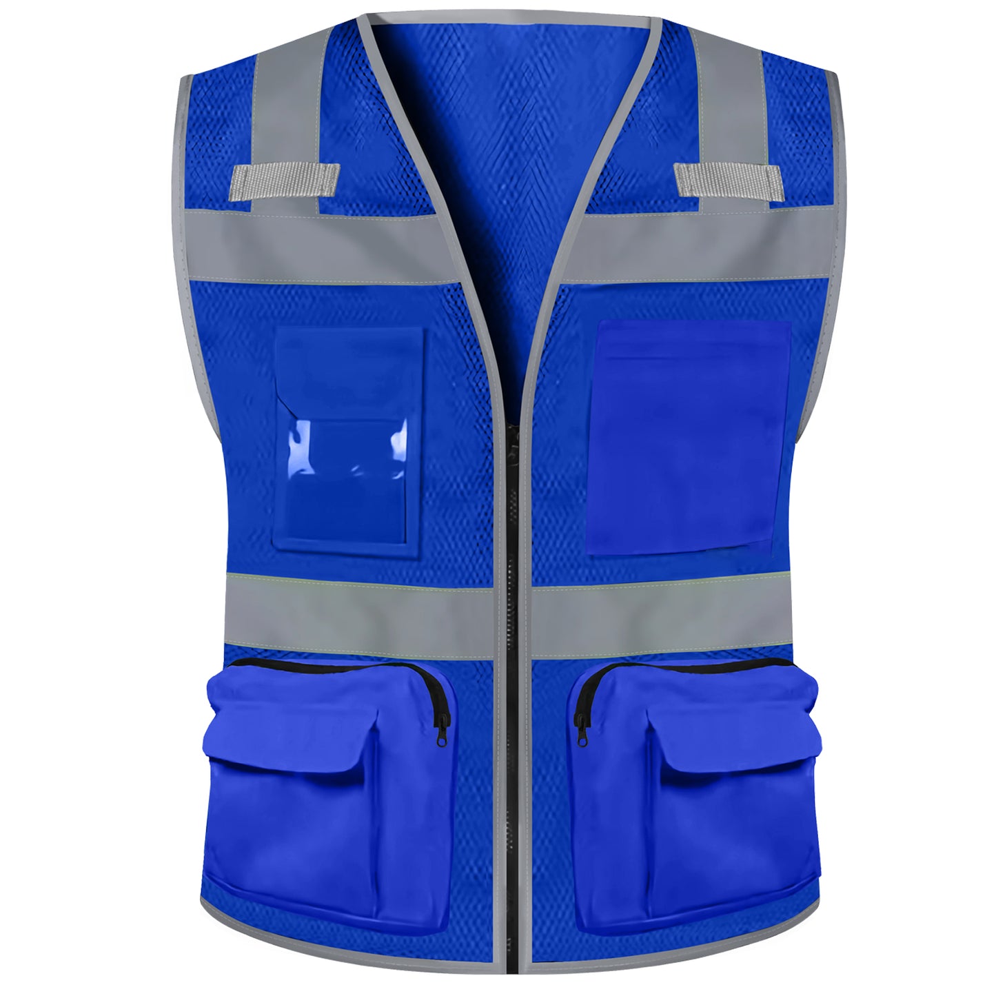Shmimy Custom Logo Safety Vest 8-Pockets Class2 High Visibility Reflective Vest for Men - Personalized Logo Team Vest