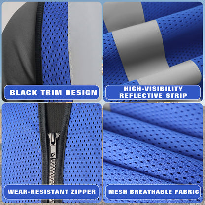 Custom Logo Reflective Mesh Safety Vest | High Visibility | Work & Outdoor Safety Gear