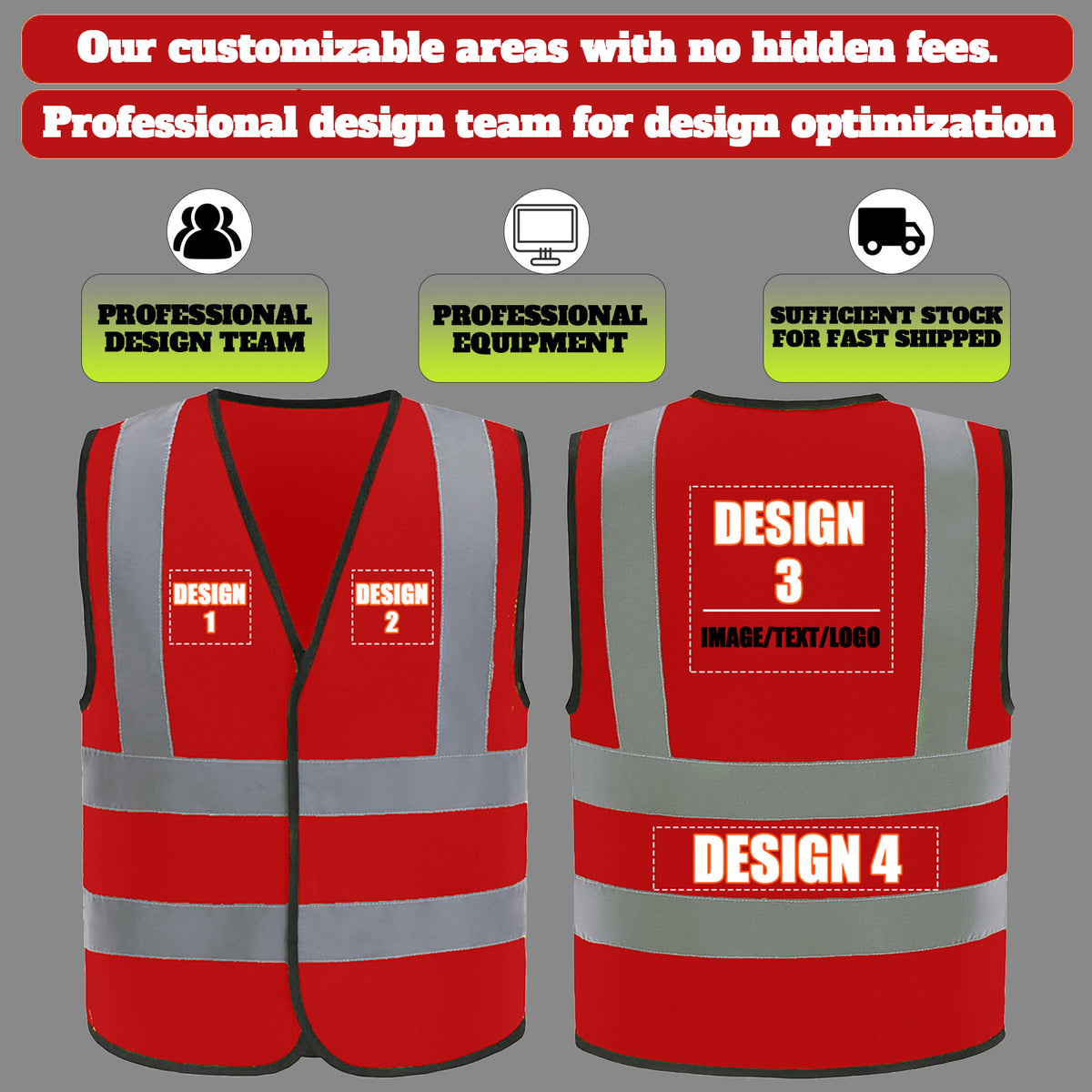 Custom safety vest customize hi vis vest reflective vest with logo