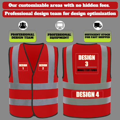 Custom safety vest customize hi vis vest reflective vest with logo