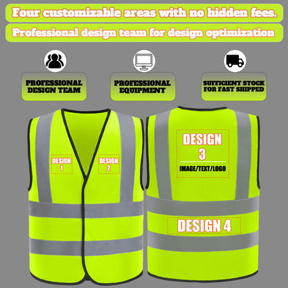 Custom safety vest customize hi vis vest reflective vest with logo