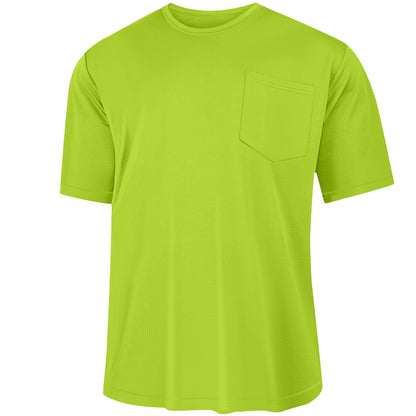 Shmimy Custom Shirt With Pocket, Custom Shirts Men Workout Shirts Dry Fit Moisture Wicking Short Sleeve Athletic Work T-Shirts